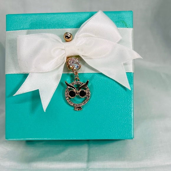 Owl Rose Gold 316 SS Icy AAA CZ Belly Ring Belly Button Ring Jewelry Accessory - Picture 3 of 11